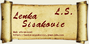 Lenka Šišaković vizit kartica